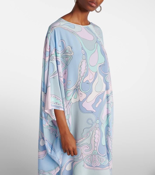 Orchidee silk crepe de chine kaftan