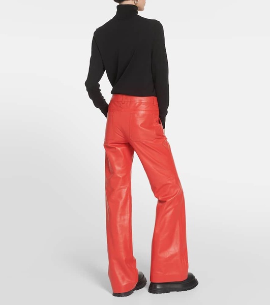 Sleek Statement leather flared pants