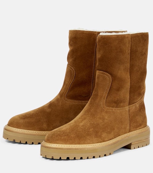 Yari shearling-lined suede ankle boots