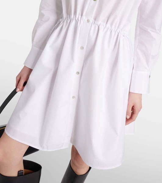 Ruched cotton shirtdress