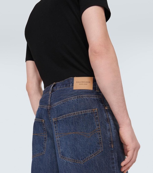 Mid-rise wide-leg jeans