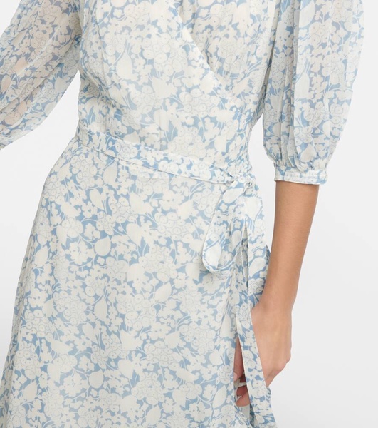 Floral georgette wrap dress