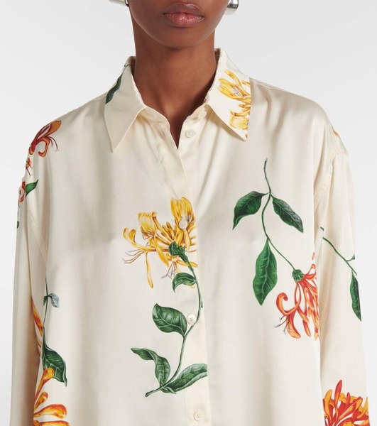 Floral satin shirt