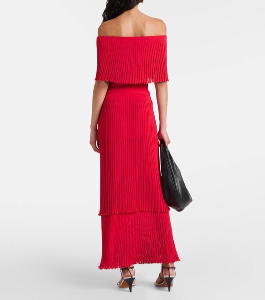 Ariana ribbed-knit jersey maxi skirt