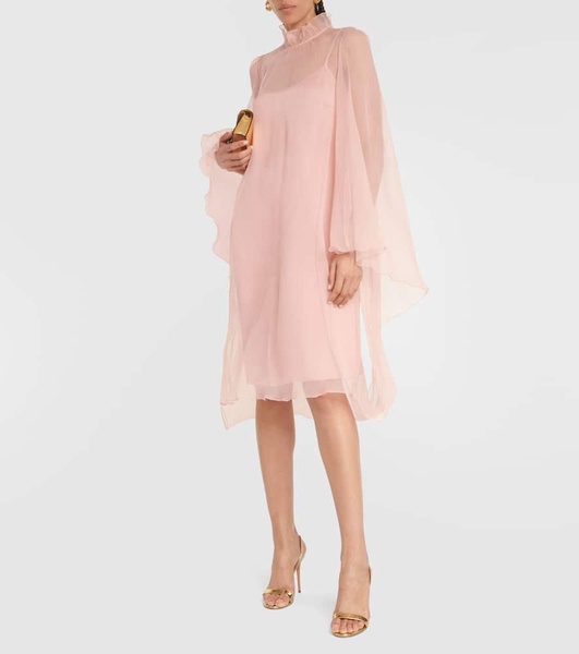 Bridal Alma slip silk minidress with cover-up