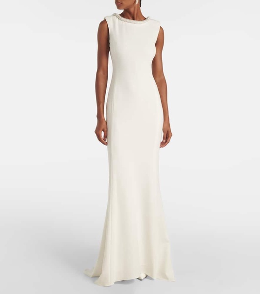 Bridal Corsica embellished cady gown