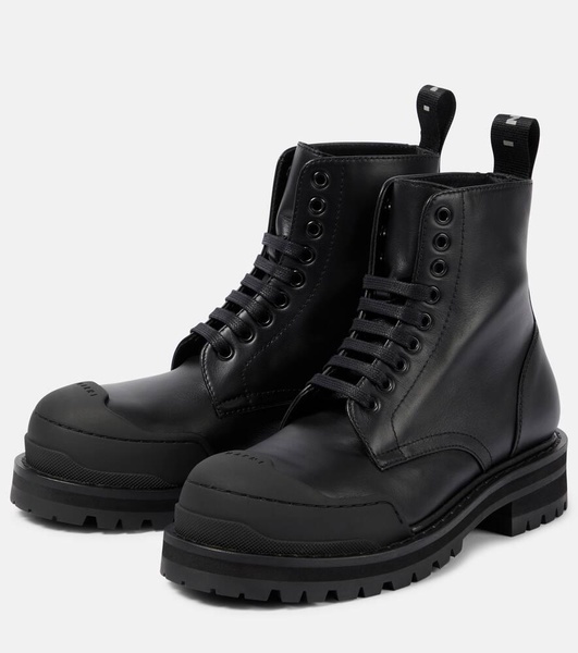 Dada leather combat boots