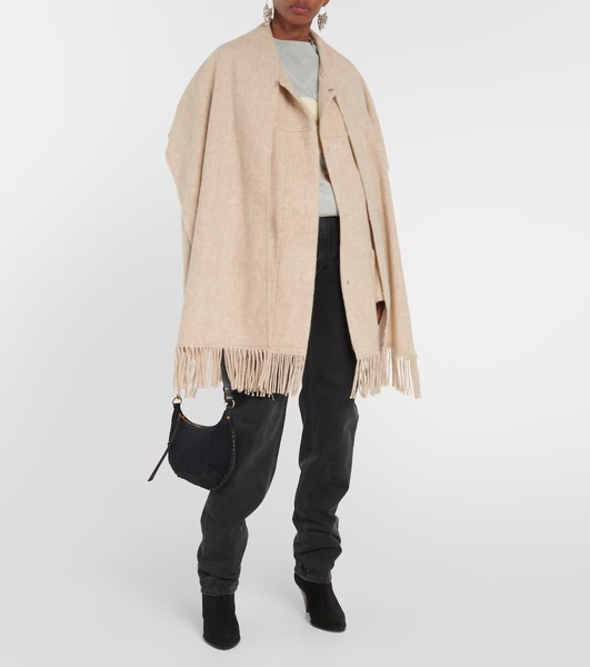 Faty scarf-detailed wool-blend coat