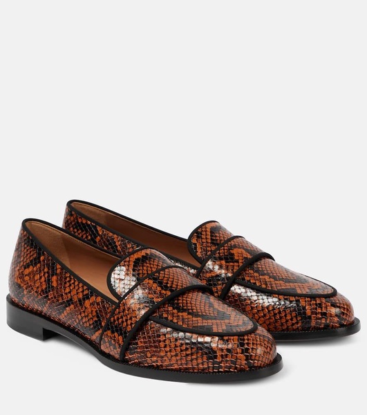 Martin snake-effect leather loafers