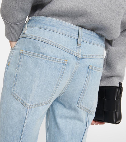 Mid-rise curved jeans