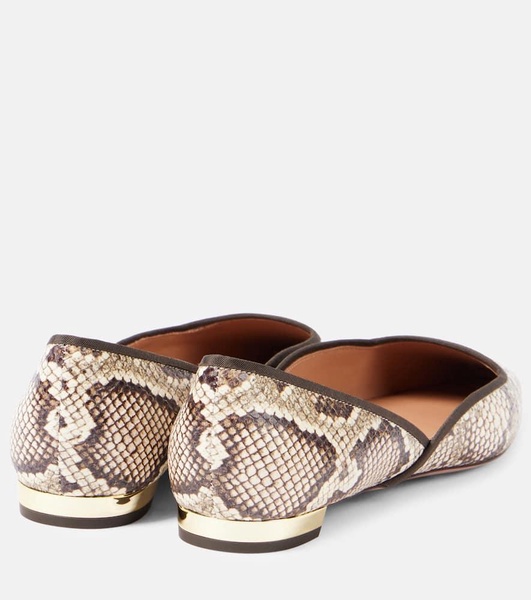 Maya Flay snake-effect leather ballet flats