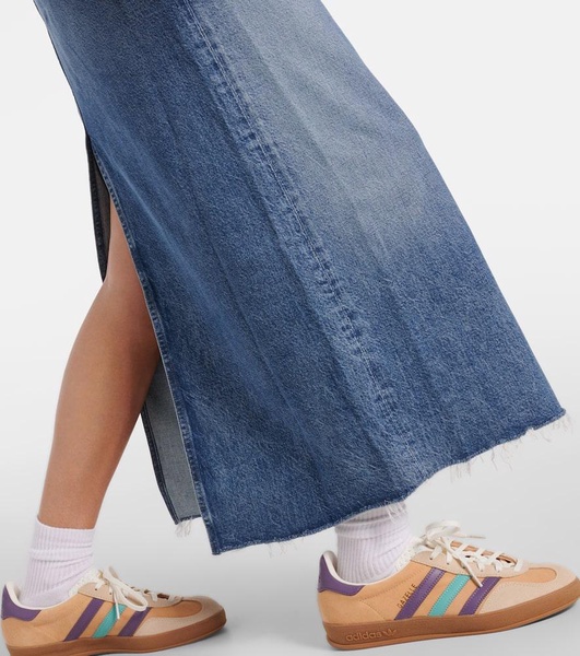 Circolo Reworked denim maxi skirt