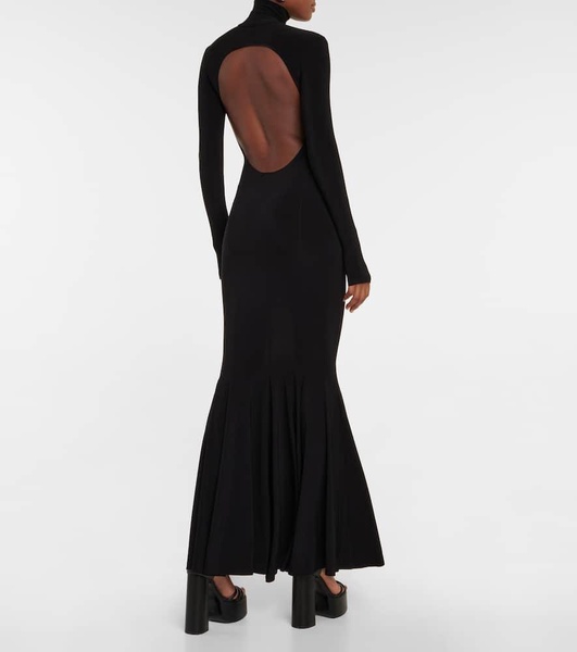 Turtleneck jersey gown