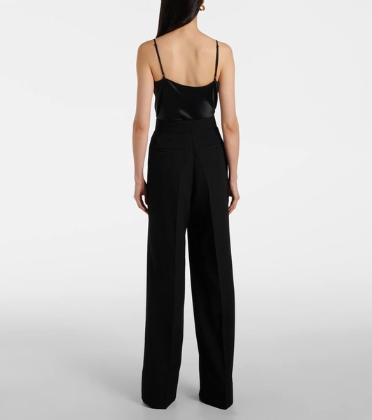 High-rise wool wide-leg pants