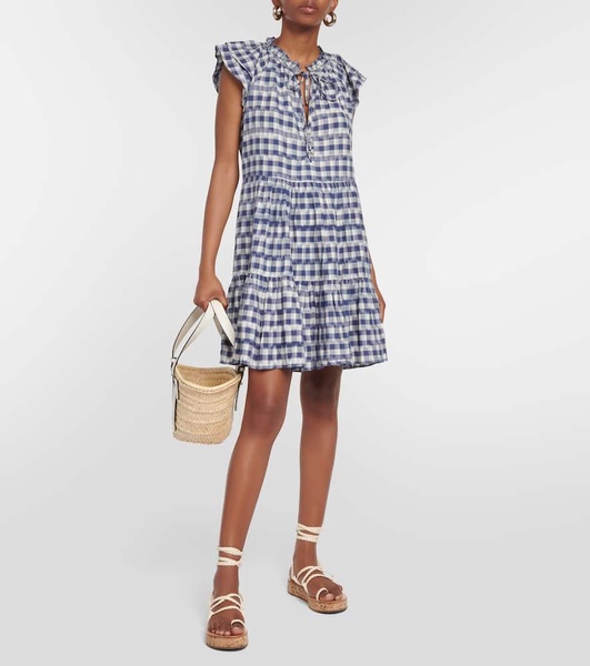 Zee gingham cotton minidress