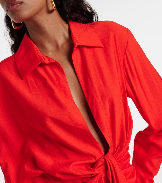 La Robe Bahia draped shirt dress