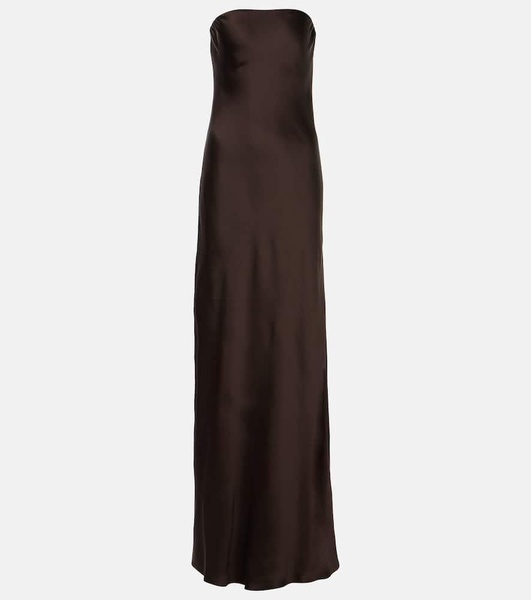 Crepe satin gown