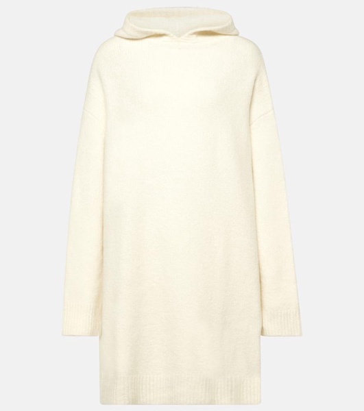 Louise hooded cashmere minidress