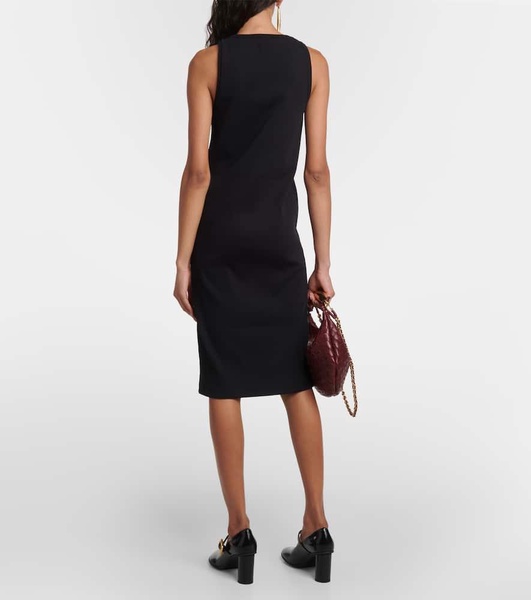 Ribbed-knit cotton jersey midi dress