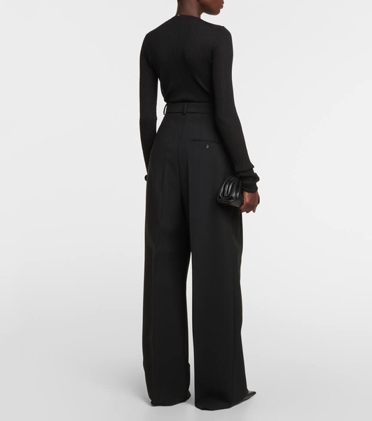 Gessati wide-leg wool pants 