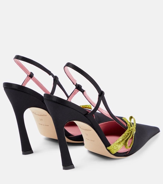 Shirley satin slingback pumps