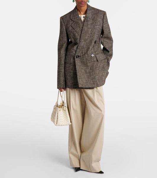 Wool and cotton-blend mouliné blazer