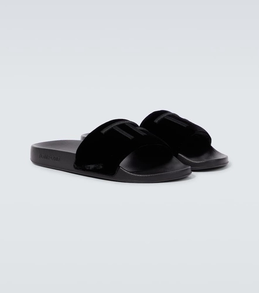 Harris logo velvet slides