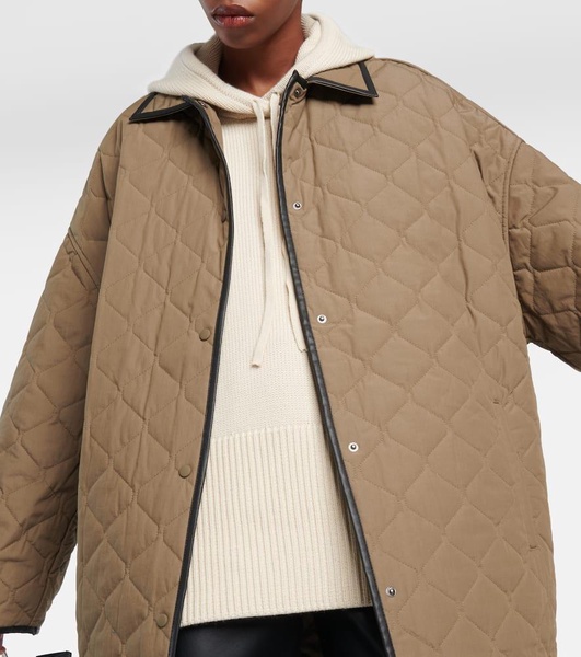 Quilted cocoon coat