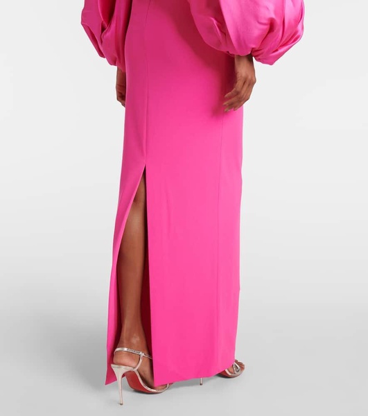 Karina satin-trimmed maxi dress