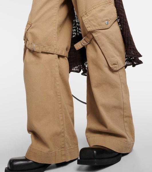 Potinal belted cotton cargo pants