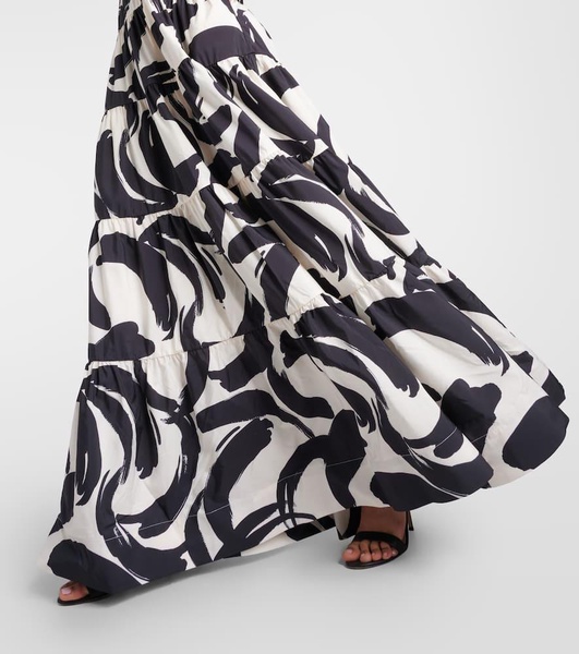 Pompidou printed taffeta maxi dress