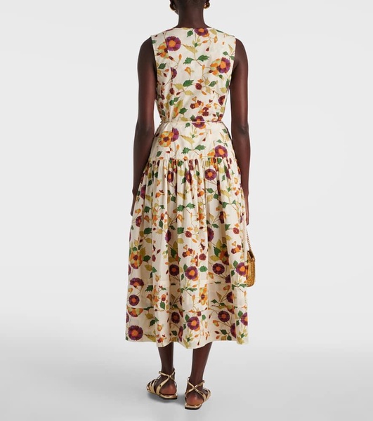 Kiran floral cotton midi dress