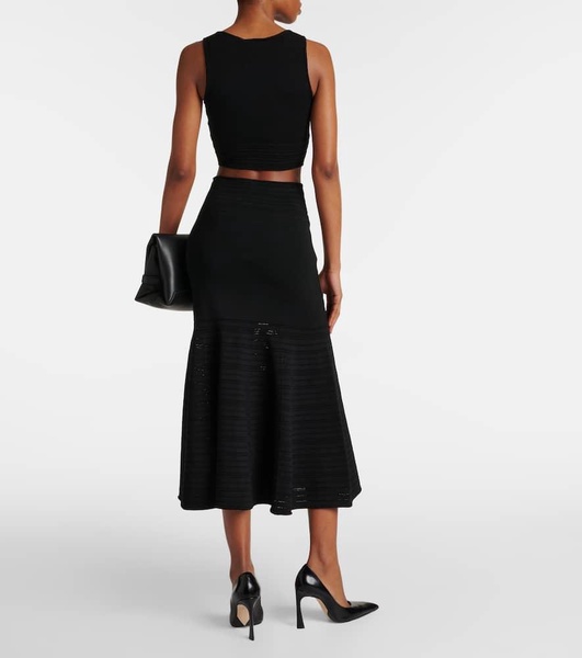 Jersey midi skirt