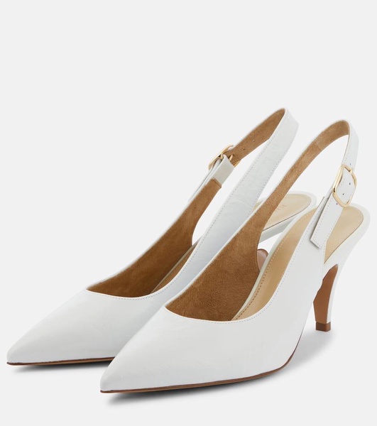 River leather slingback pumps