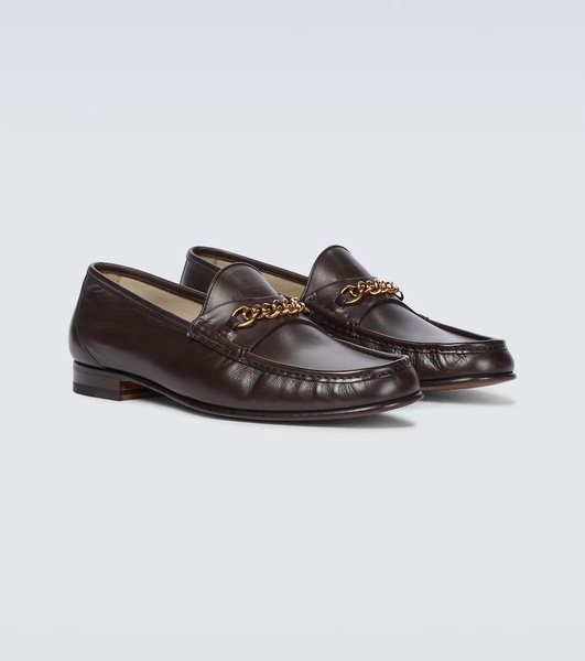 leather York Chain loafers