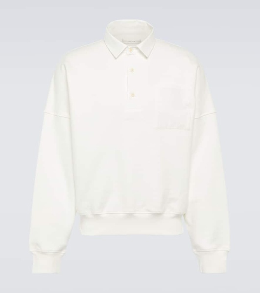 Dende cotton-blend terry polo sweatshirt