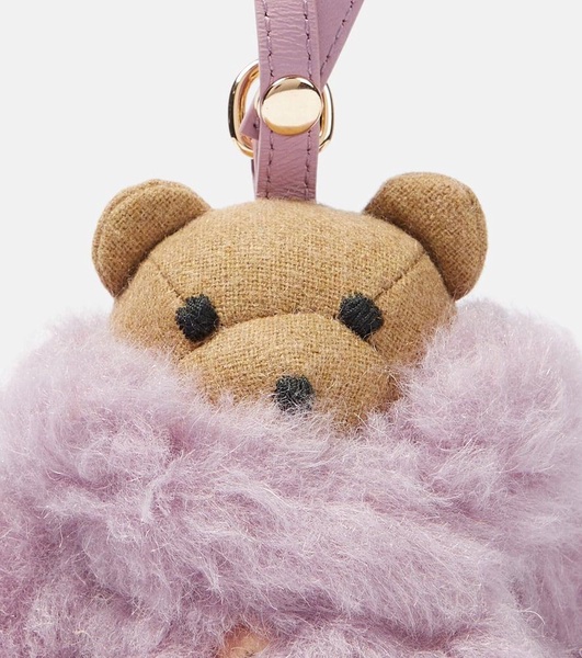 Teak teddy bag charm