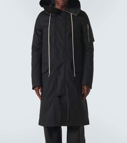 Cotton-blend poplin parka