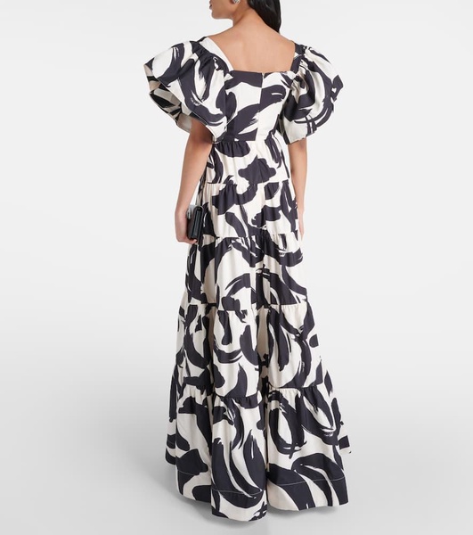 Pompidou printed taffeta maxi dress