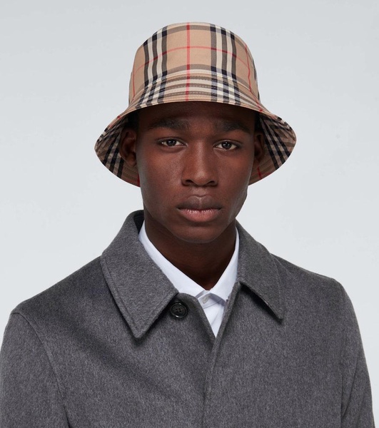 Vintage check bucket hat