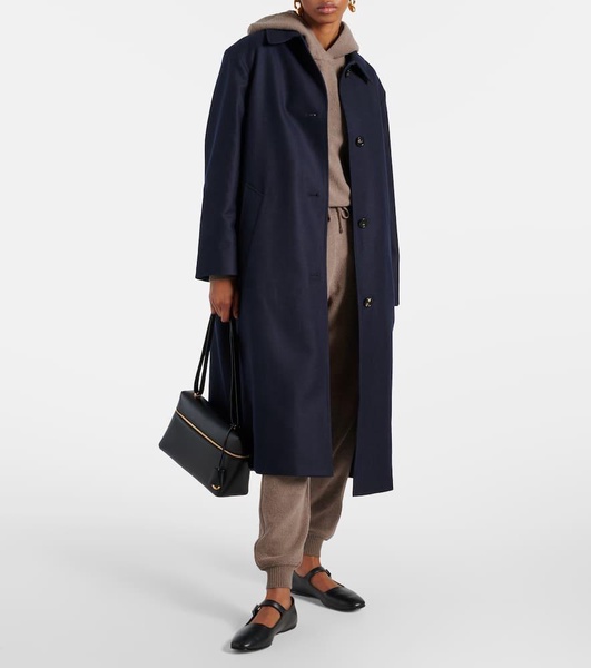 Yudaki wool, cotton, and cashmere coat