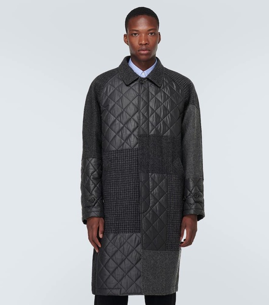 Quilted wool coat