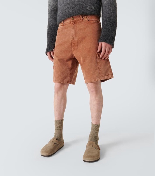 Denim cargo shorts