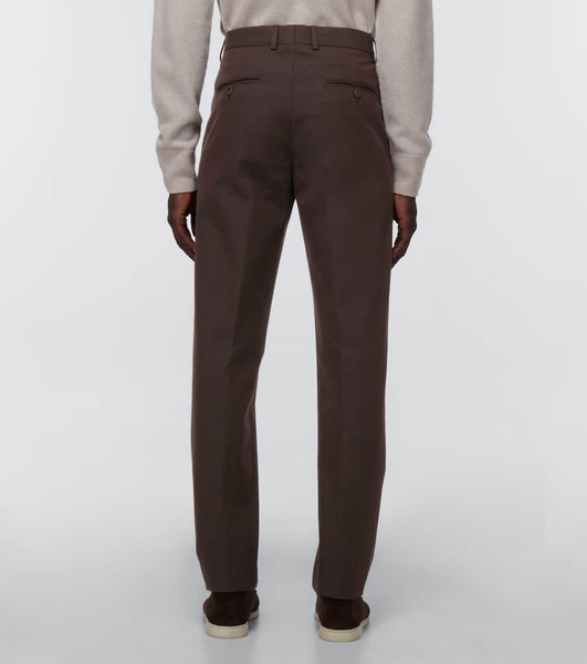 Cotton and wool chinos