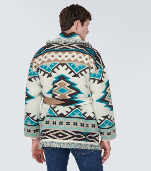 Icon jacquard cashmere-blend cardigan 