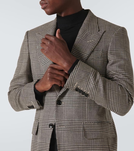 Shelton houndstooth wool-blend blazer