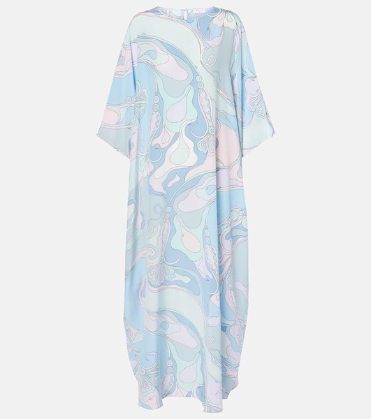 Orchidee silk crepe de chine kaftan