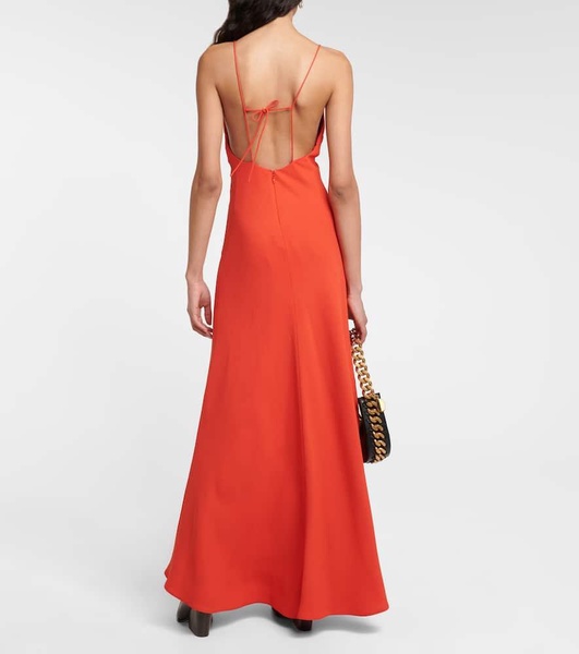 V-neck crêpe gown