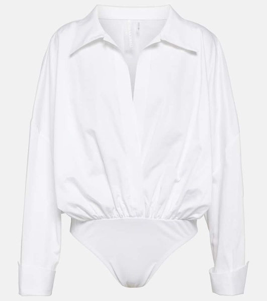 Oversized cotton bodysuit