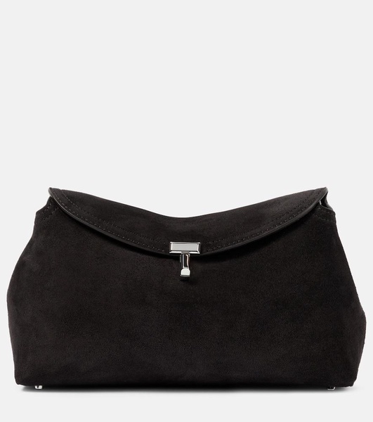 T-Lock suede clutch